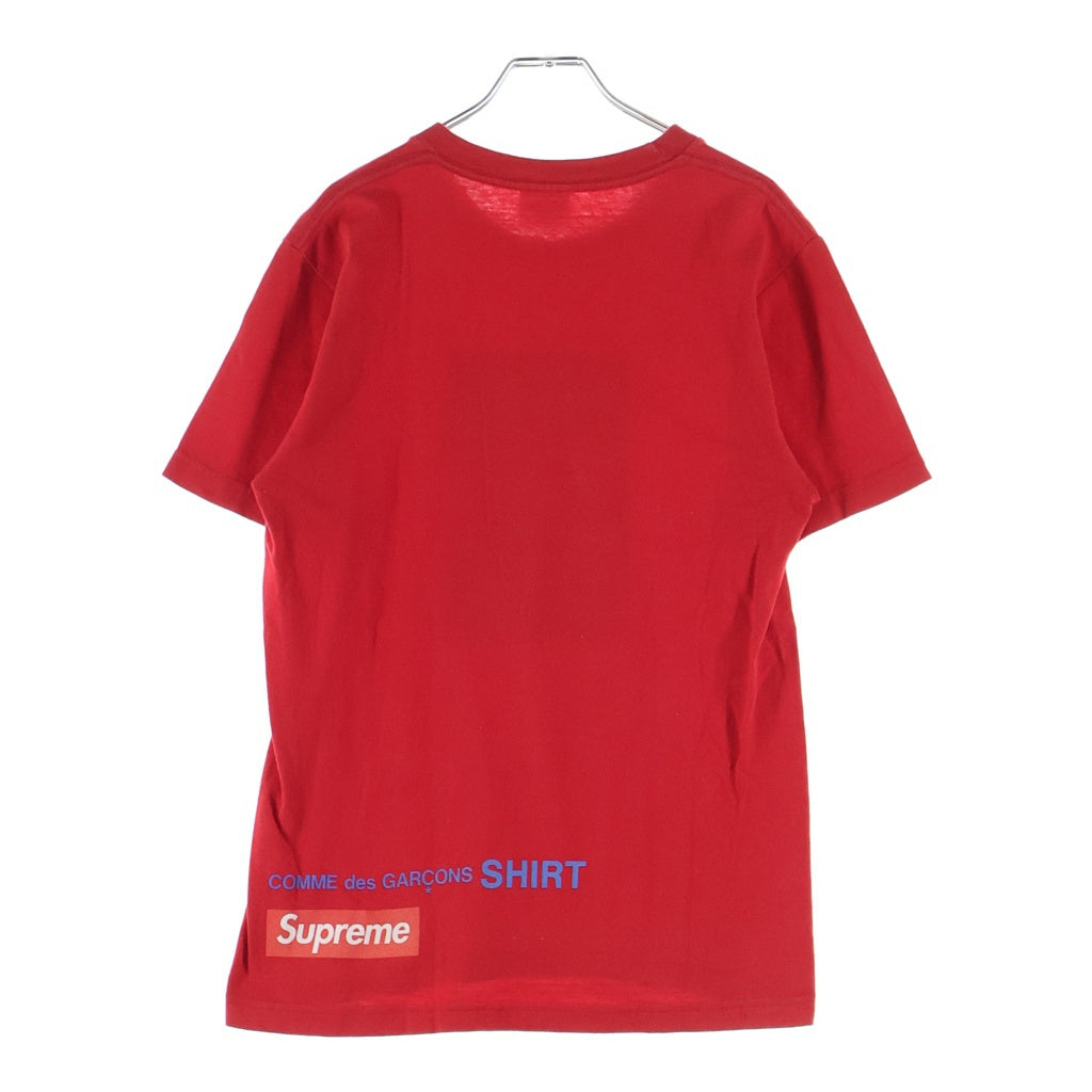 SUPREME(シュプリーム) 14SS ×COMME DES GARCONS SHIRT HAROLD HUNTER コムデギャルソンシャツ ハロルド ハンター プリント クルーネック半袖Tシャツカットソー レッド