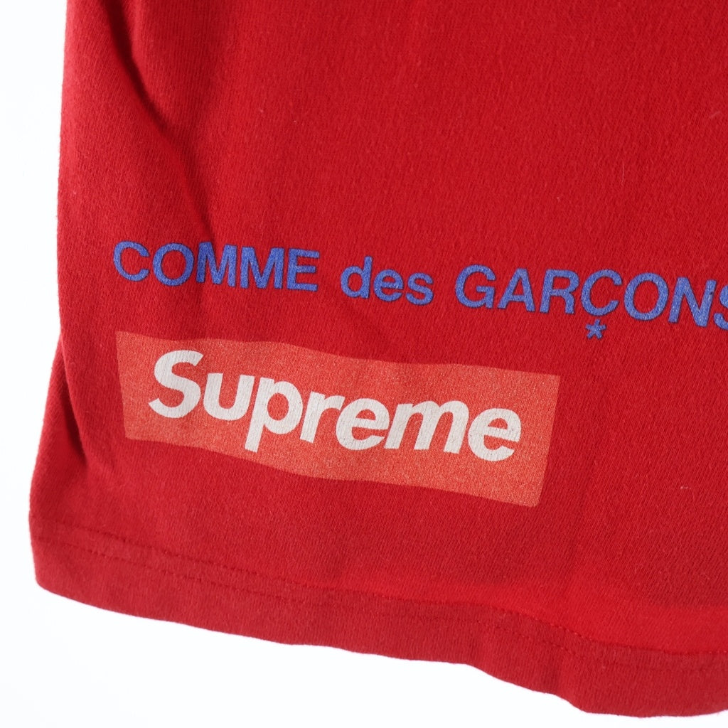 SUPREME(シュプリーム) 14SS ×COMME DES GARCONS SHIRT HAROLD HUNTER コムデギャルソンシャツ ハロルド ハンター プリント クルーネック半袖Tシャツカットソー レッド