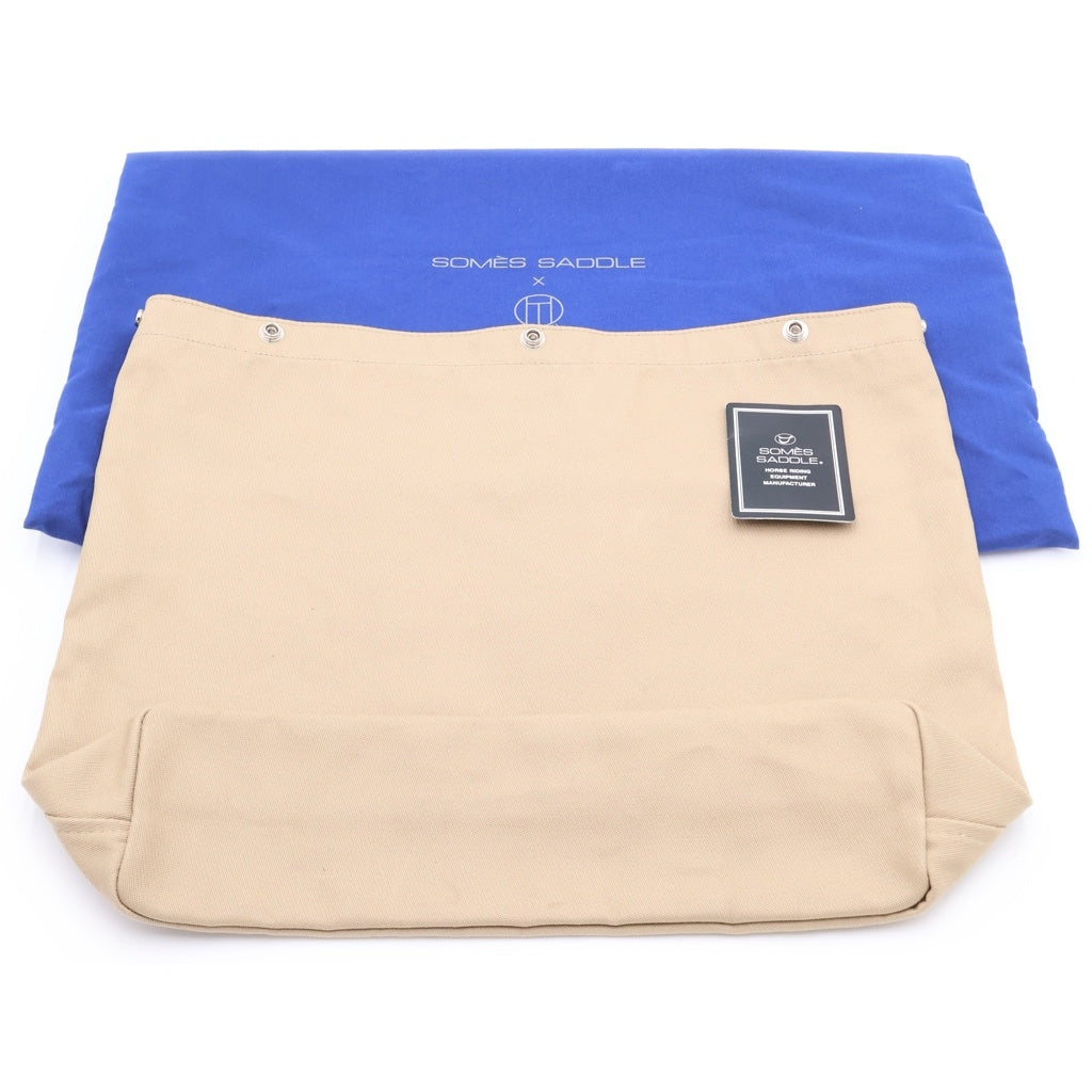 SOMES SADDLE(ソメスサドル) ×HT LABEL HTラベル レザー/デニム キャンバス トートバッグ インディゴ/アイボリー レディース