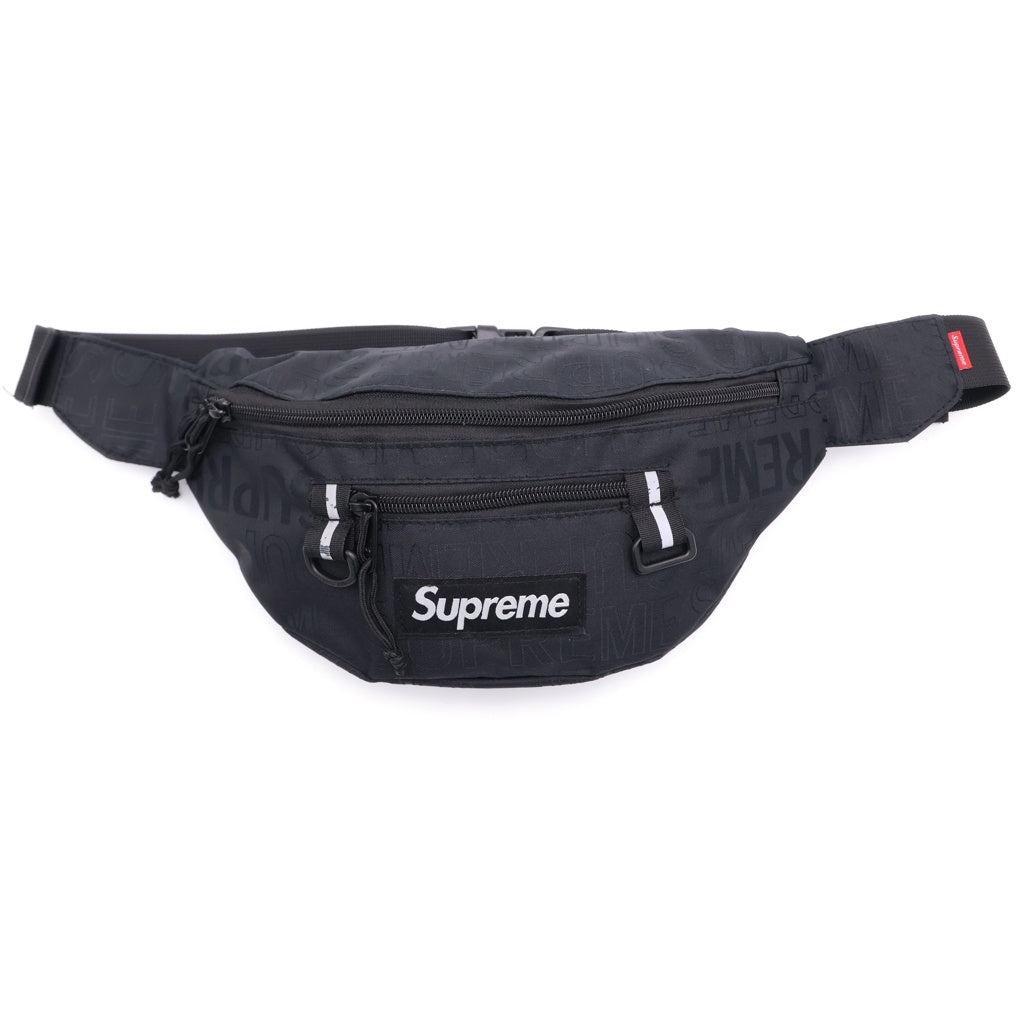 SUPREME(シュプリーム) 19SS Waist Bag Box Logo nylon ウェストバッグ ボックスロゴ ナイロン 総柄 ブラック