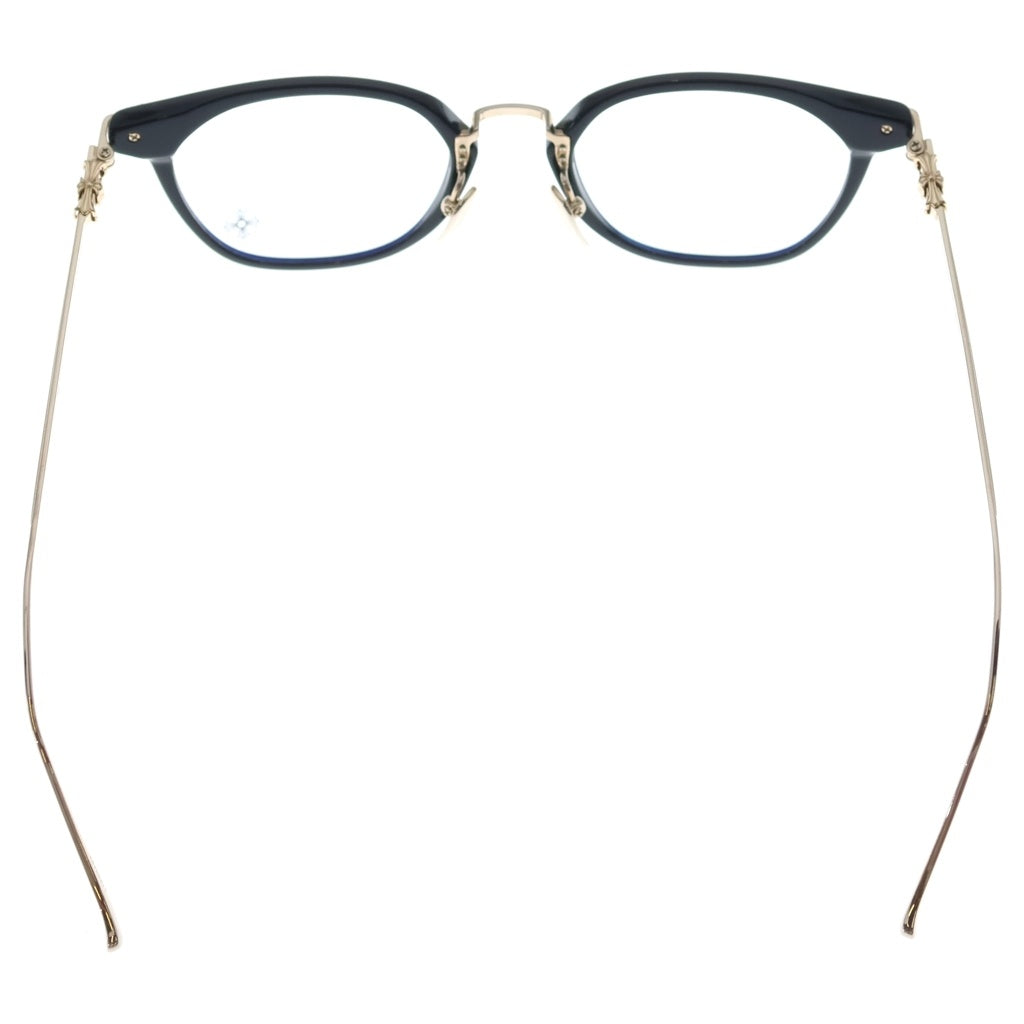 CHROME HEARTS(クロムハーツ) SHAGASS サイドクロステンプルウェリントン アイウェア 眼鏡 51□21‐145 ゴールド/ブラック