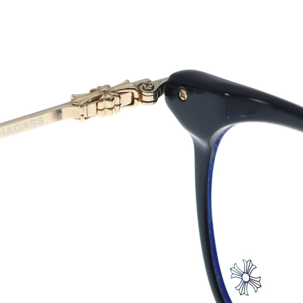 CHROME HEARTS(クロムハーツ) SHAGASS サイドクロステンプルウェリントン アイウェア 眼鏡 51□21‐145 ゴールド/ブラック