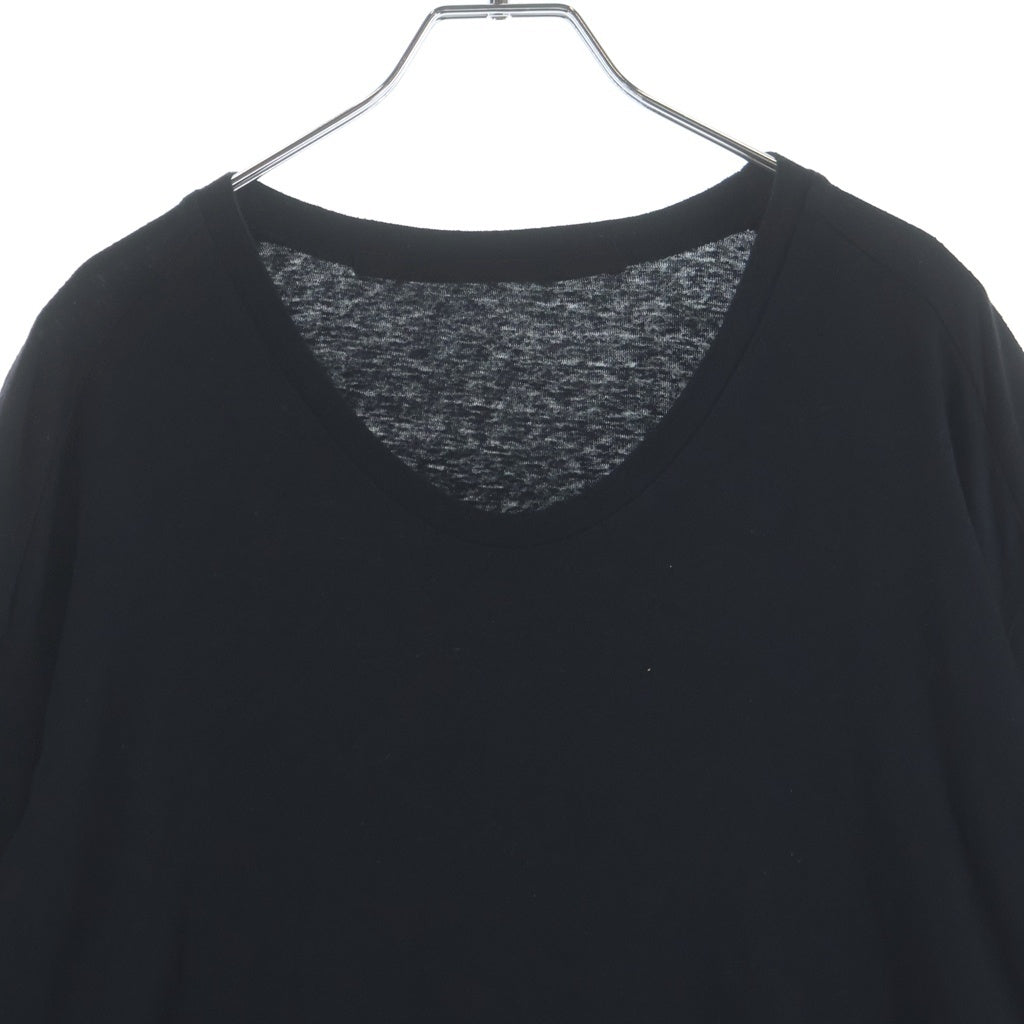 JULIUS(ユリウス) 18SS ナイロンドッキング クルーネック長袖カットソー ブラック 607CUM6