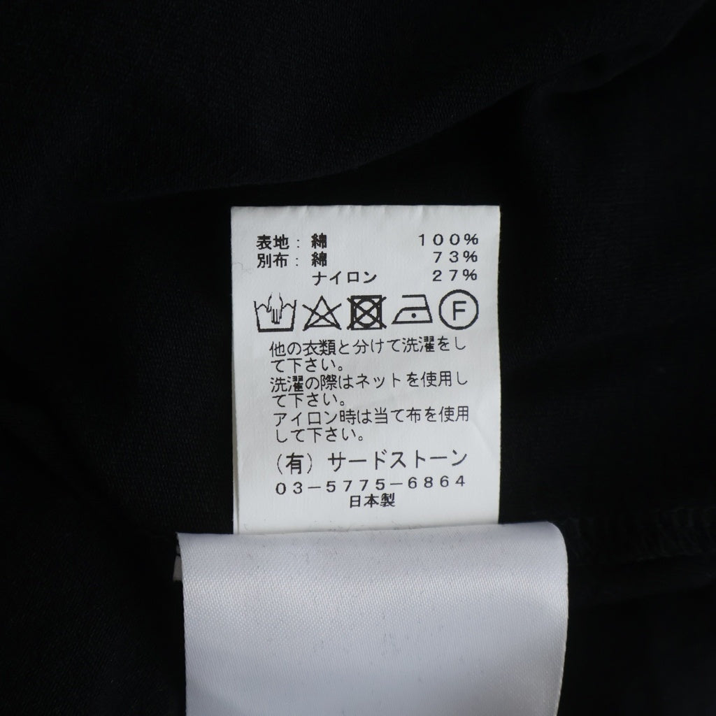 JULIUS(ユリウス) 18SS ナイロンドッキング クルーネックノースリーブカットソー ブラック 577CUM26