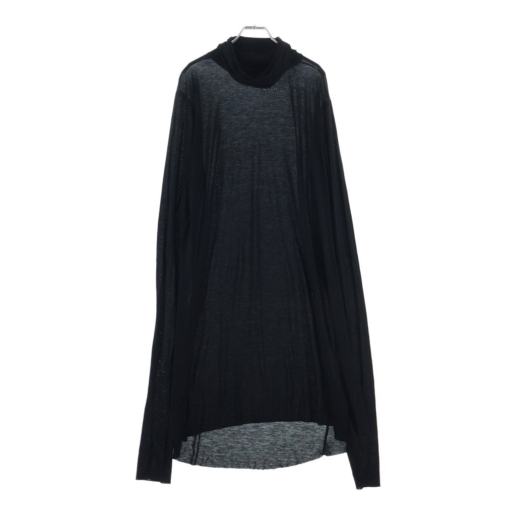 NO BRAND(ノーブランド) LEONLOUIS LLX21 MASK THUMB BLOUSE リヨセルタートルネック長袖カットソー