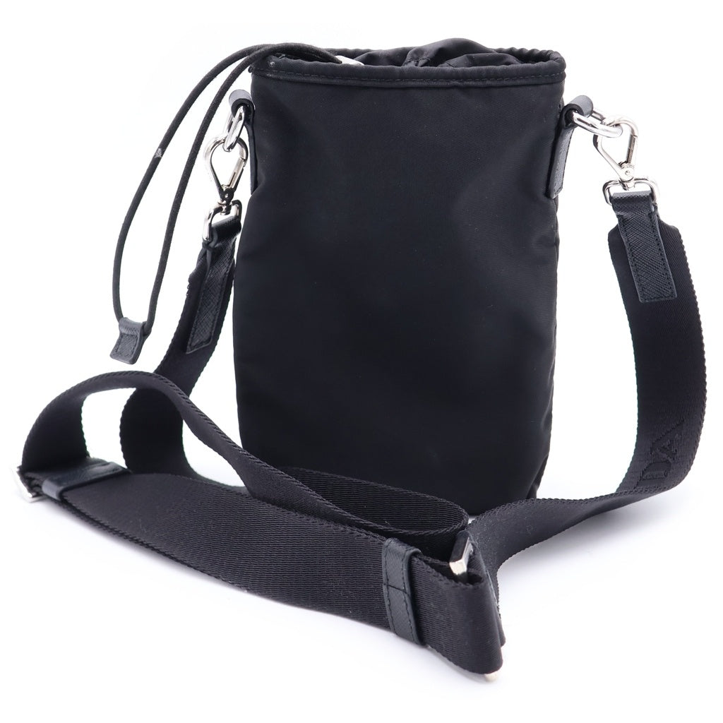 PRADA(プラダ) Re-Nylon トライアングルロゴ スマートフォンケース ミニバッグ ショルダーバッグ ブラック 2ZH155