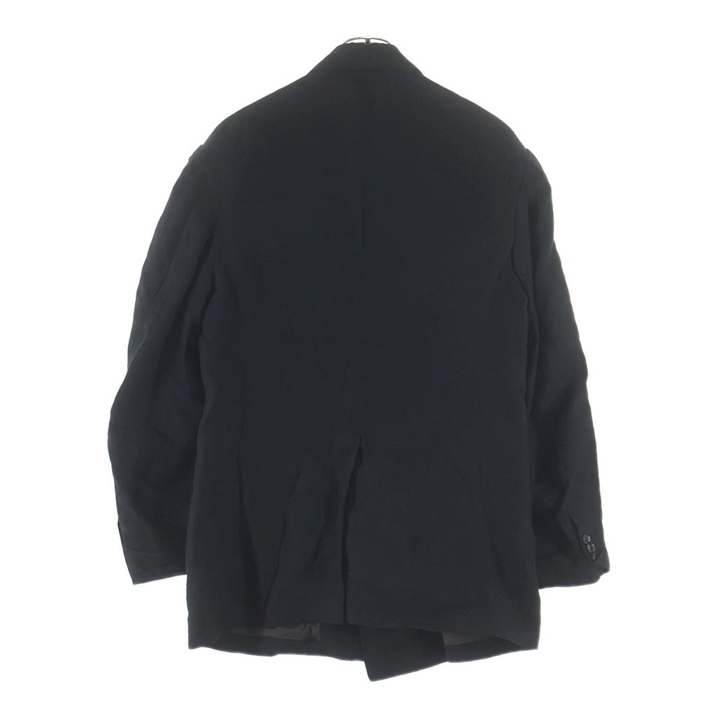 doublet(ダブレット) 20SS MEN CHAOS EMBROIDERY LINEN TAILORED JACKET エンブロイダリー リネン テーラードジャケット 袖刺繍 ブラック 20SS09JK31
