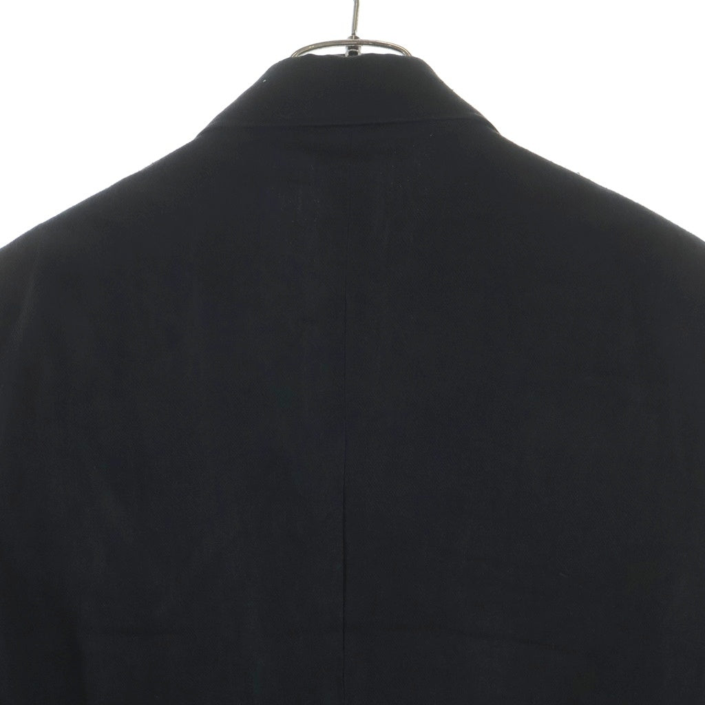 doublet(ダブレット) 20SS MEN CHAOS EMBROIDERY LINEN TAILORED JACKET エンブロイダリー リネン テーラードジャケット 袖刺繍 ブラック 20SS09JK31
