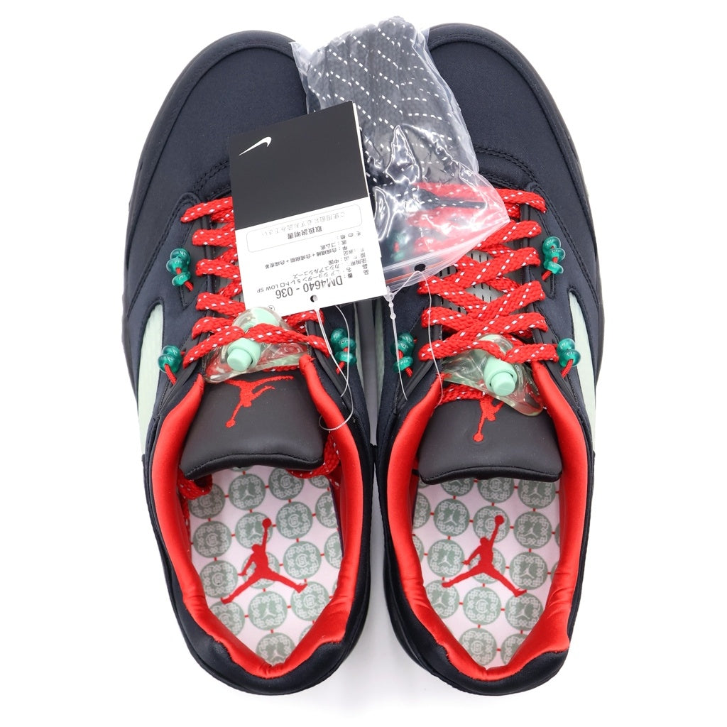 NIKE(ナイキ) ×CLOT AIR JORDAN 5 Low Jade 5 Low クロット エアジョーダン5 ロー ジェイド 5 ロー ローカットスニーカー US10.5/28.5cm ブラック DM4640 036