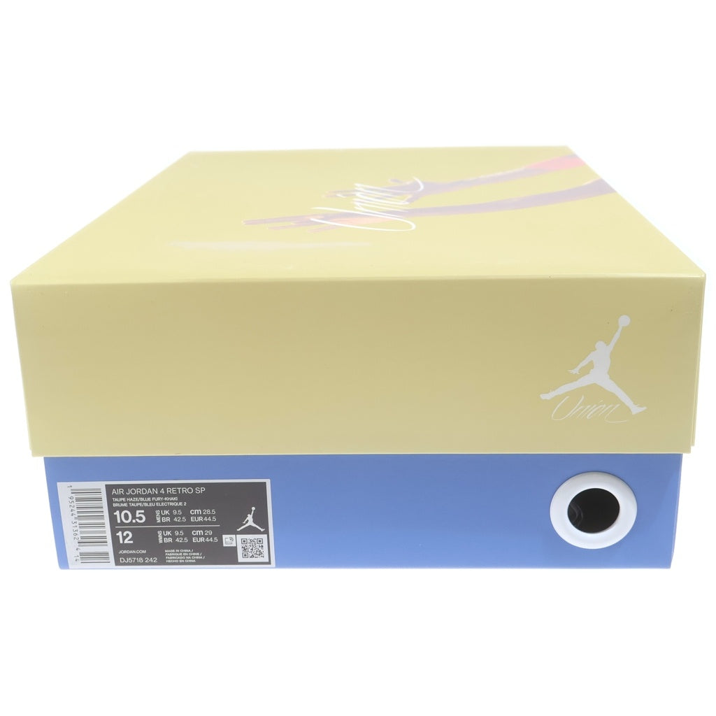 NIKE(ナイキ) ×UNION AIR JORDAN 4 SP Taupe Haze ユニオン エアジョーダン4 SP トープヘイズミッドカットスニーカー ブルー/グレー US10.5/28.5cm DJ5718-242