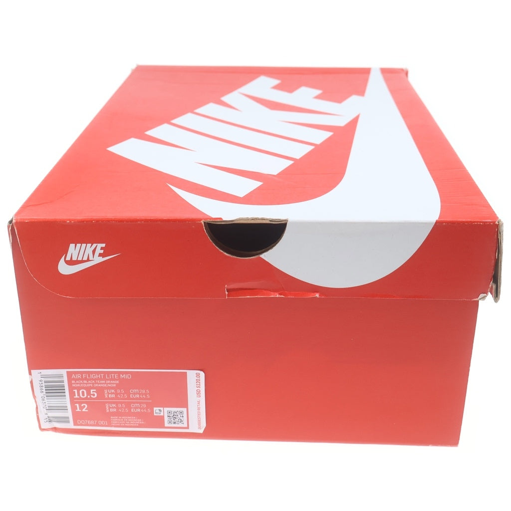 NIKE(ナイキ) AIR FLIGHT LITE MID black/black-team orange エア フライトライト ミッド スニーカー ブラック/オレンジ US10.5/28.5cm DQ7687-001