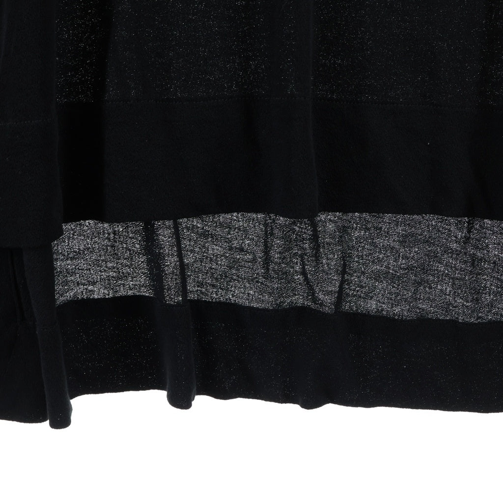 JULIUS(ユリウス) 17SS Layered Sleeveless T-shirt 577CUM20 レイヤード ノースリーブ モダール混 クルーネック半袖Tシャツカットソー ブラック