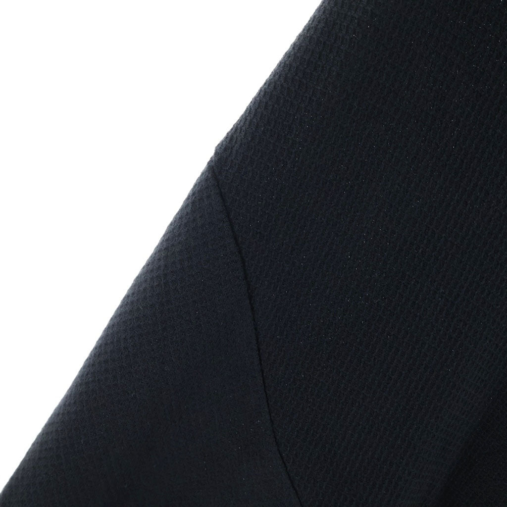 JULIUS(ユリウス) 18SS Center Slit Long Sleeve T-shirt 620CUM9 センタースリット メッシュクルーネック長袖Tシャツカットソー ロンT ブラック
