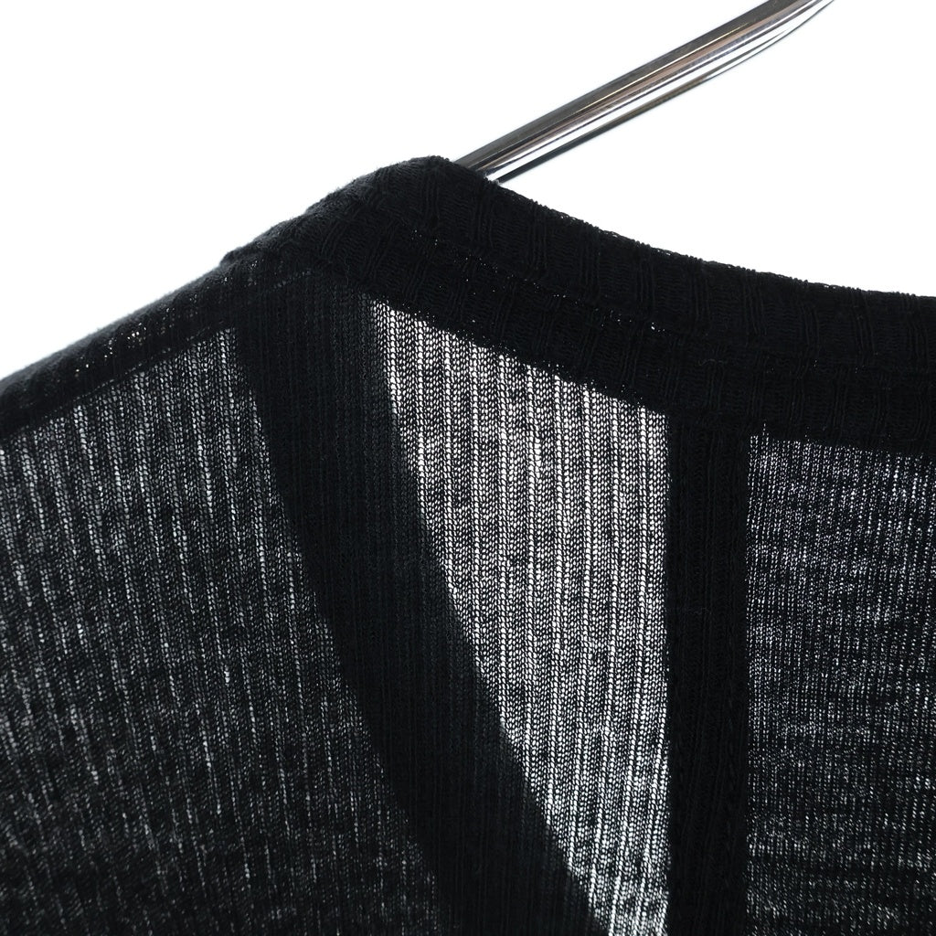 JULIUS(ユリウス) 22SS W-Zip Sleeve Switching Knit Cardigan サンプル品 袖切替デザイン Wジップニットカーディガン ブラック