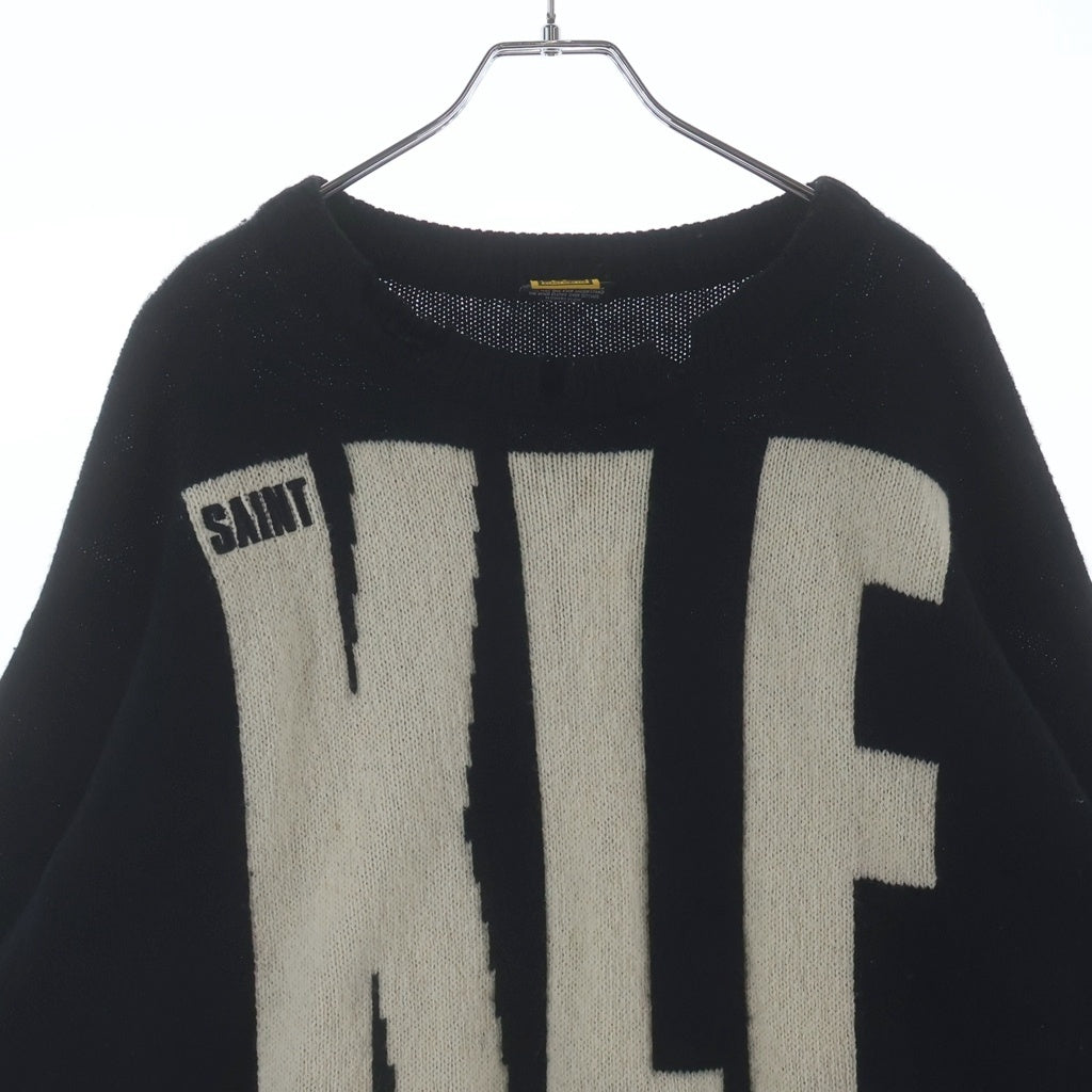SAINT MICHAEL(セントマイケル) 25AW KLF_CREW NECK KNIT/KLF ダメージ