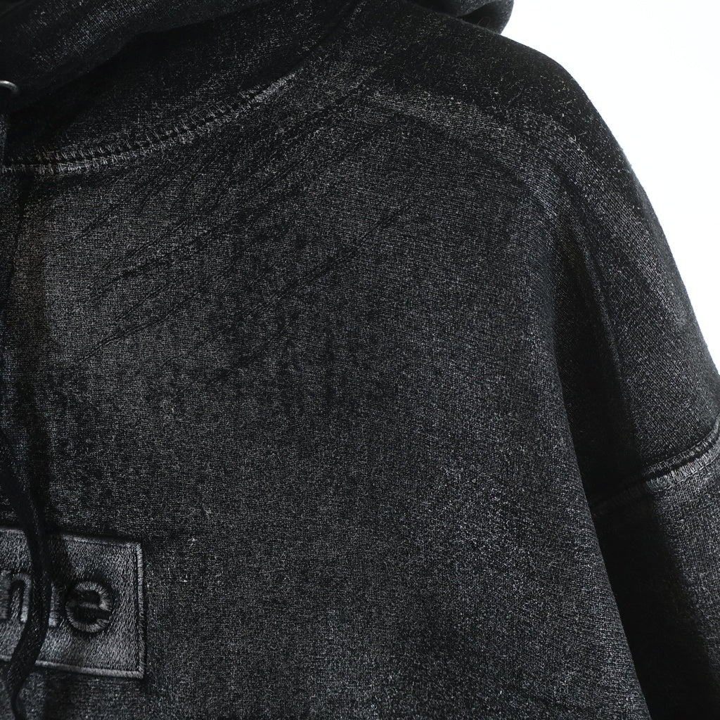 SUPREME(シュプリーム) 24SS ×MM6 Maison Margiela Foil Box Logo Hooded Sweatshirt エムエムシックスメゾンマルジェラ ボックスロゴ プルオーバーパーカー フーディー ブラック