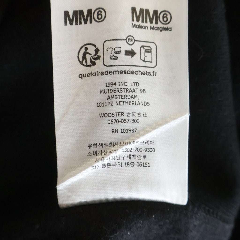 SUPREME(シュプリーム) 24SS ×MM6 Maison Margiela Foil Box Logo Hooded Sweatshirt エムエムシックスメゾンマルジェラ ボックスロゴ プルオーバーパーカー フーディー ブラック