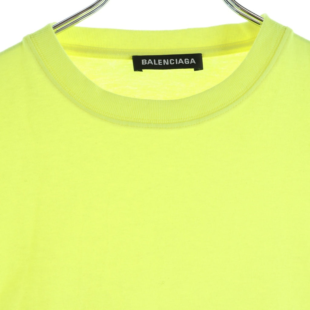 BALENCIAGA(バレンシアガ) ショルダーブランドタグ クルーネック半袖Tシャツカットソー イエロー 578139