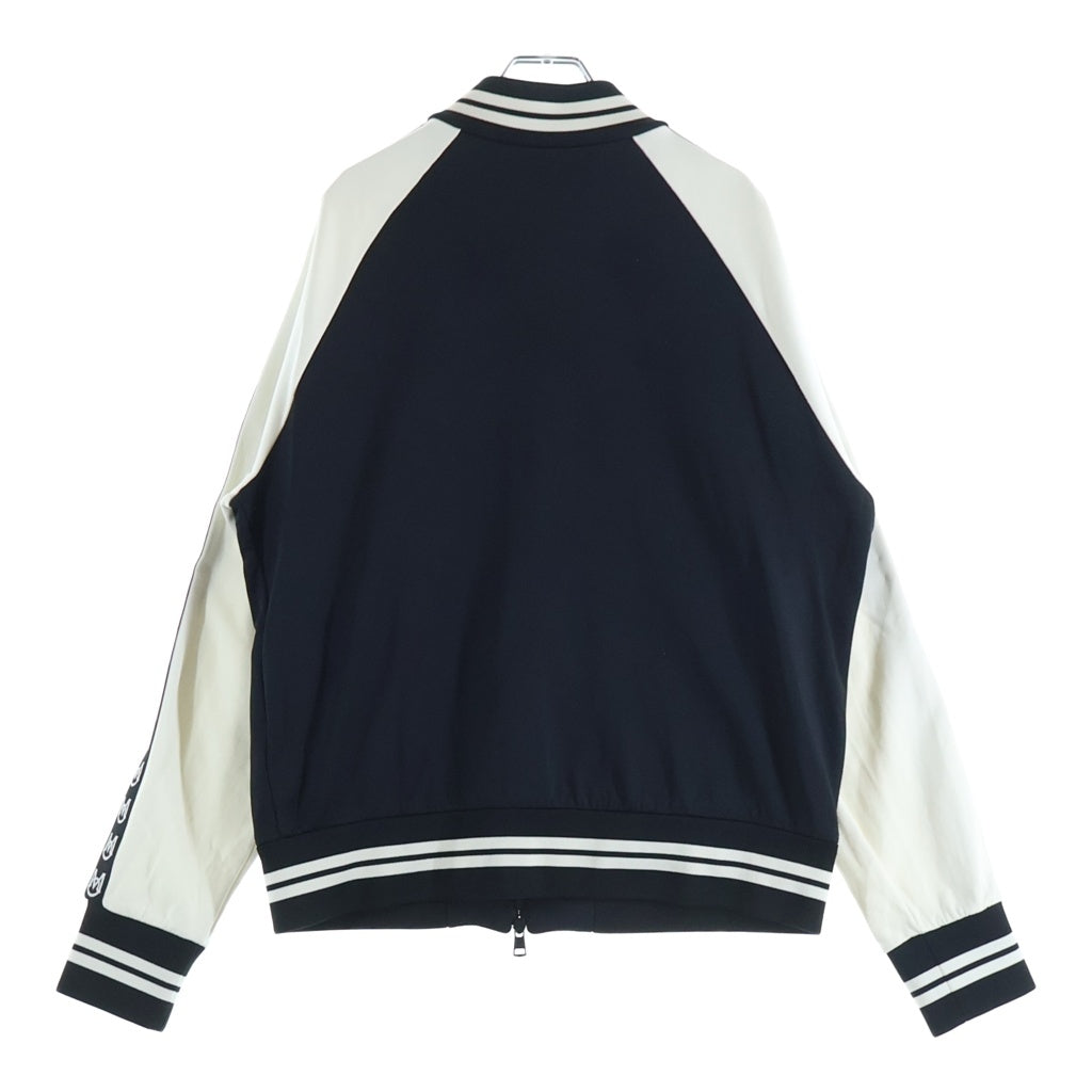 MONCLER(モンクレール) ロゴワッペン サイドラインロゴ ジップアップトラックジャケット ブラック/ホワイト G10918G7B600 8299R