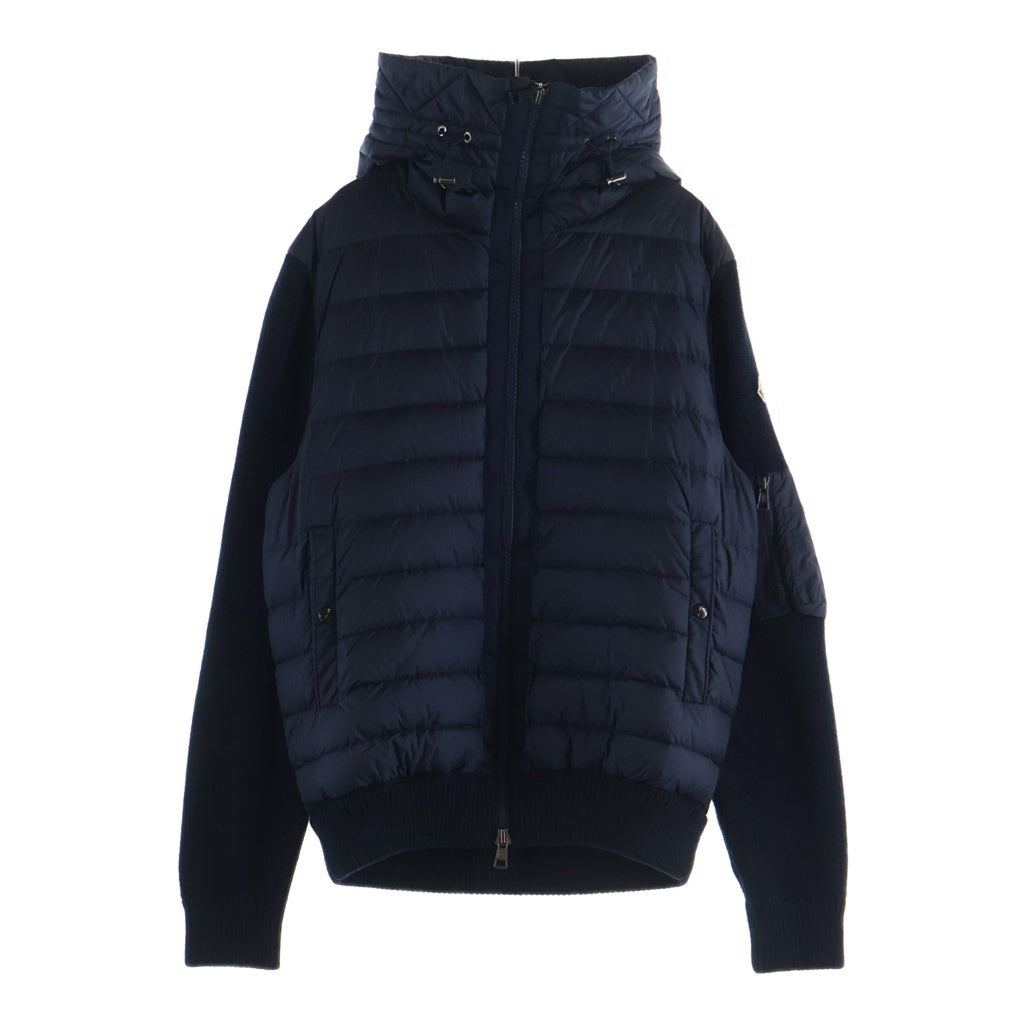 MONCLER(モンクレール) ニット切替ジップアップダウンジャケット ネイビー E209194402800 94789