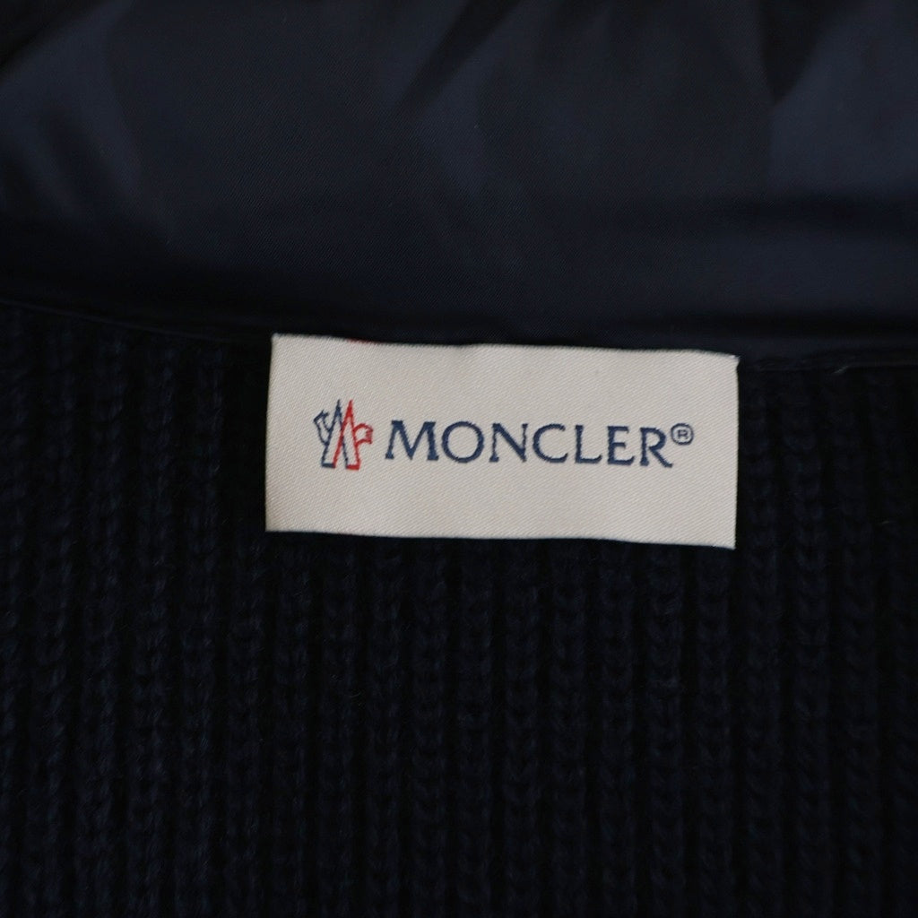 MONCLER(モンクレール) ニット切替ジップアップダウンジャケット ネイビー E209194402800 94789