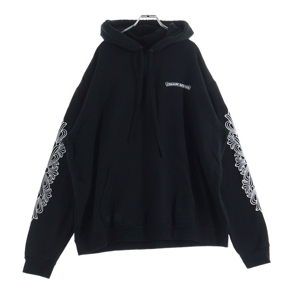 CHROME HEARTS(クロムハーツ) DAGGER EYE CHART HD PLVR バックダガー英字プリントプルオーバーパーカー ブラック