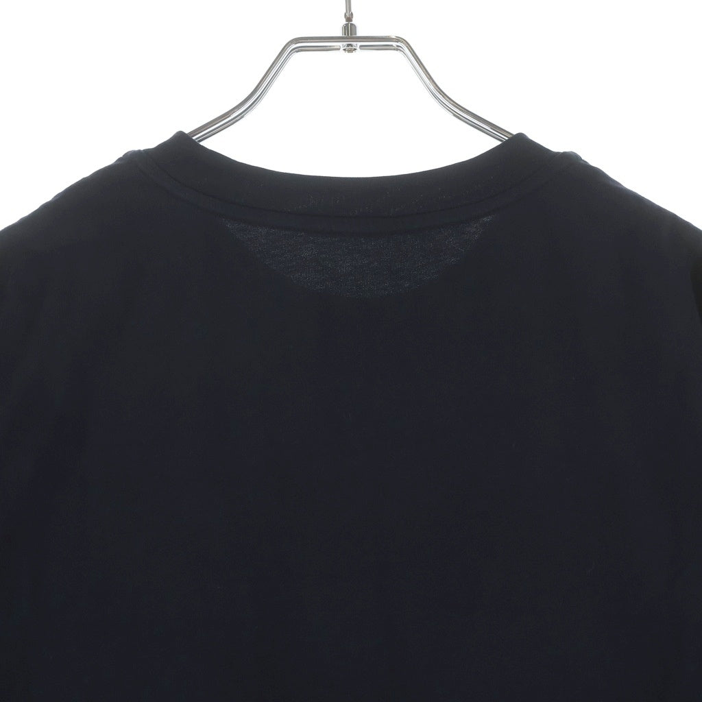 MONCLER(モンクレール) 24AW フロッキーロゴプリント ワッペン クルーネック 半袖Tシャツ カットソー ブラック J20918C00024 8390T