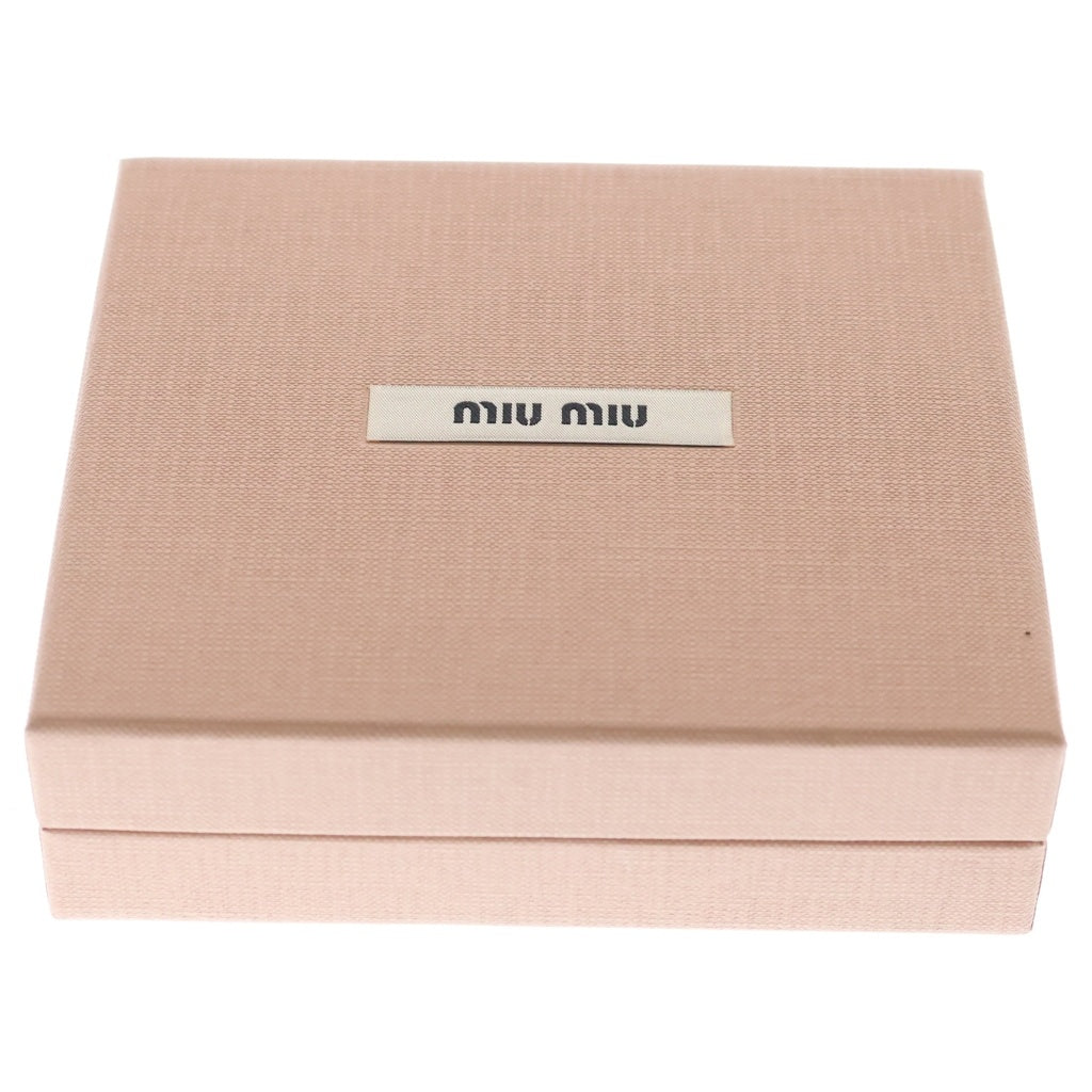 miumiu(ミュウミュウ) Polka Dot Studded Compact Wallet ポルカドット柄 コンパクト ミニウォレット 財布 ブラック レディース