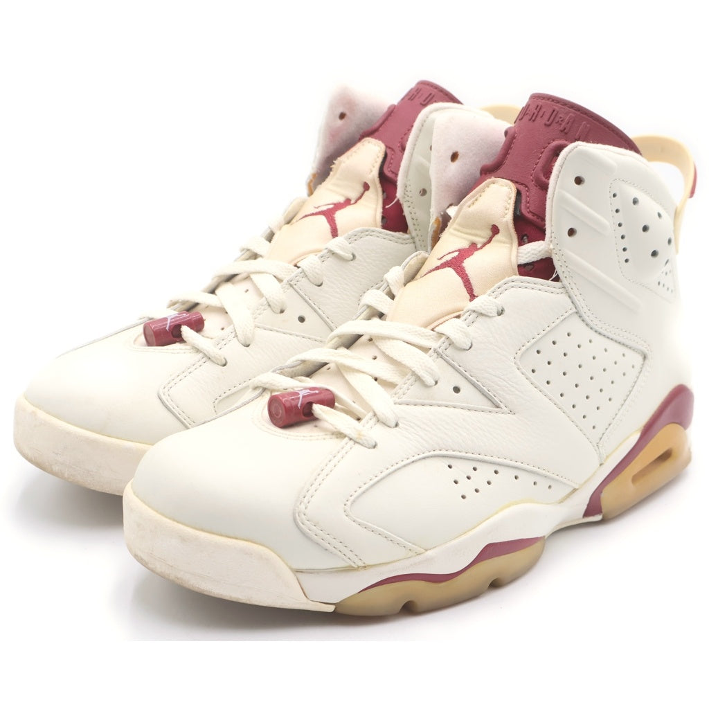 NIKE(ナイキ) 【観賞用 2015年製】 AIR JORDAN 6 RETORO MAROON 384664-116 エアジョーダン6 レトロ マルーン ハイカットスニーカー ホワイト US10/28cm
