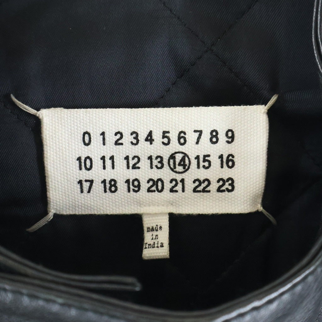 Maison Martin Margiela(メゾンマルタンマルジェラ) 17AW 八の字 シングルライダース レザー ジャケット ブラック S50AM0307 SY0601