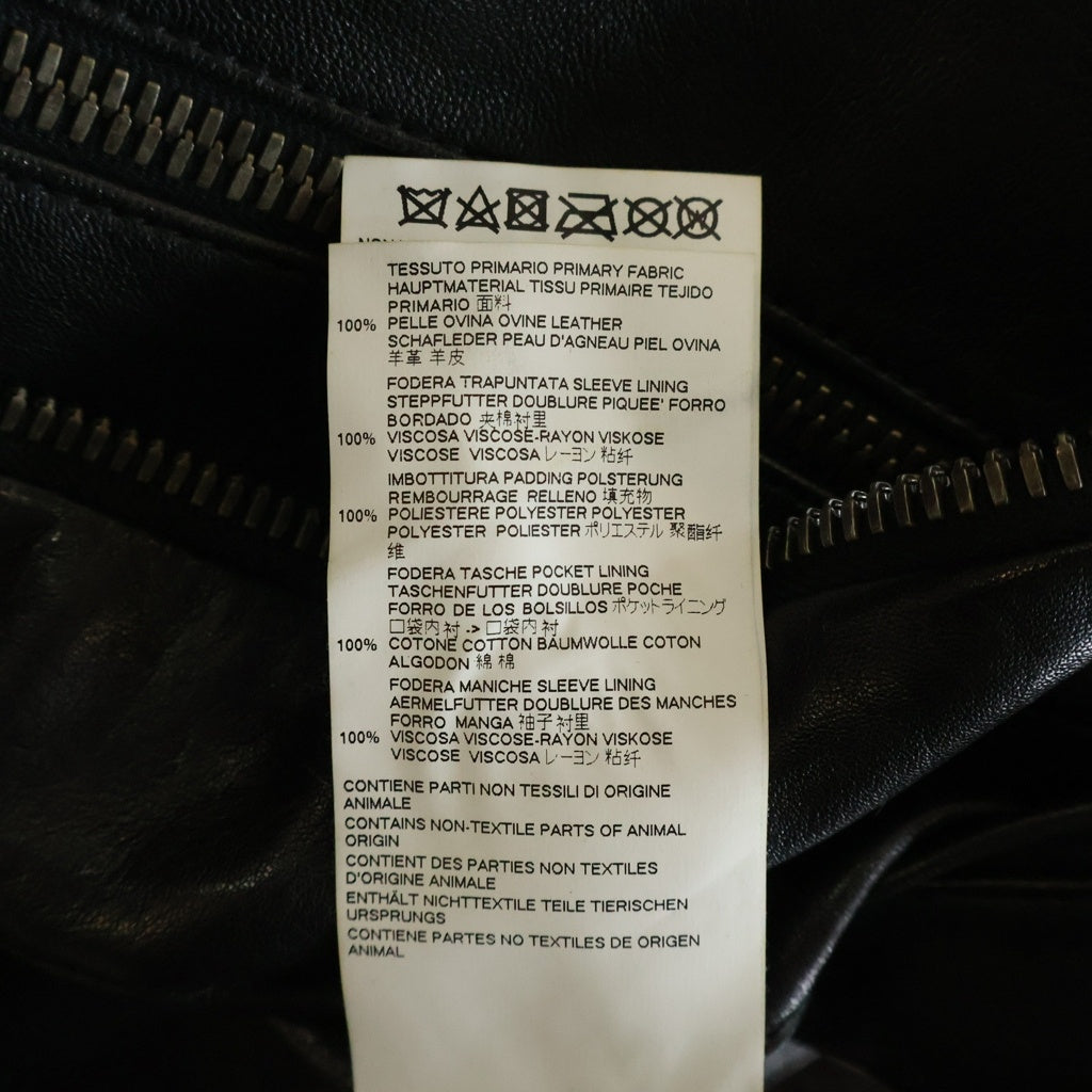 Maison Martin Margiela(メゾンマルタンマルジェラ) 17AW 八の字 シングルライダース レザー ジャケット ブラック S50AM0307 SY0601