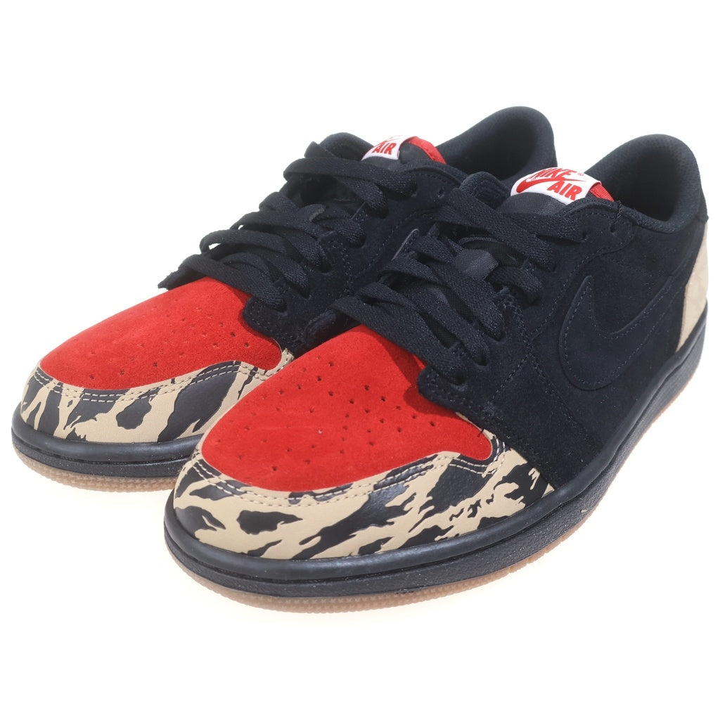 NIKE(ナイキ) ×Sole Fly AIR JORDAN 1 LOW BLACK AND SPORT RED DN3400-001 ソールフライ エアジョーダン1 ローカットスニーカー ブラック/レッド US10.5/28.5cm