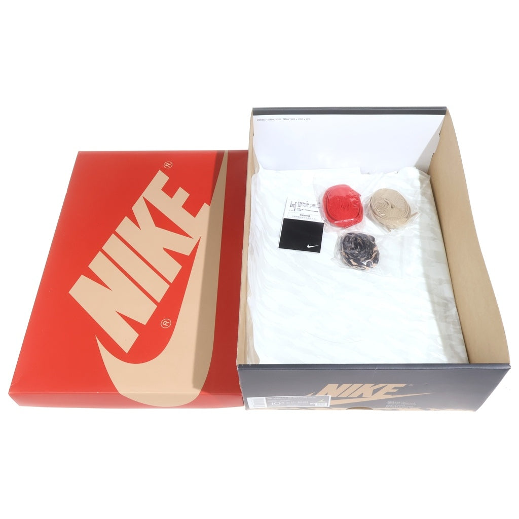 NIKE(ナイキ) ×Sole Fly AIR JORDAN 1 LOW BLACK AND SPORT RED DN3400-001 ソールフライ エアジョーダン1 ローカットスニーカー ブラック/レッド US10.5/28.5cm
