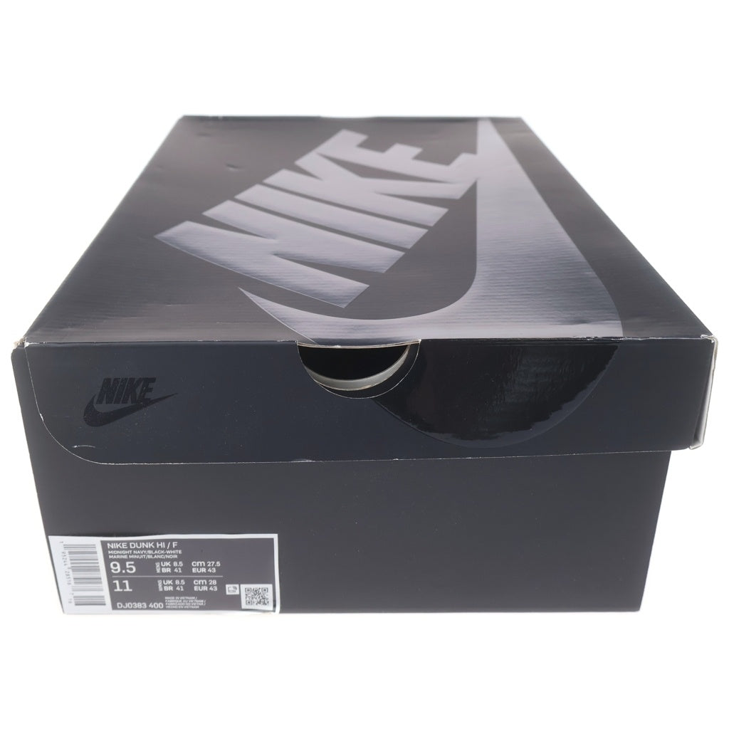NIKE(ナイキ) ×FRAGMENT DESIGN DUNK HIGH CITY PACK MIDNIGHT NAVY DJ0383-400 フラグメント ダンク ミッドナイト ハイカットスニーカー ネイビー/ブラック US9.5/27.5cm