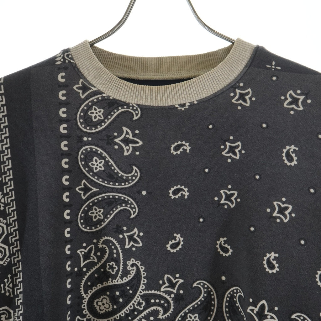 KAPITAL キャピタル 19AW バンダナ柄 ビバーグBIGスウェット グレー/ネイビー K1910LC071 KAPITAL(キャピタル) 19AW バンダナ柄 ビバーグBIGスウェット グレー