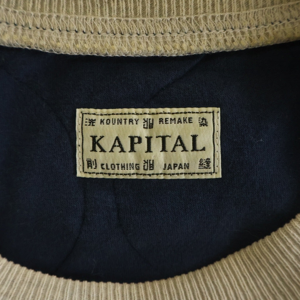 KAPITAL(キャピタル) 19AW バンダナ柄 ビバーグBIGスウェット グレー/ネイビー K1910LC071