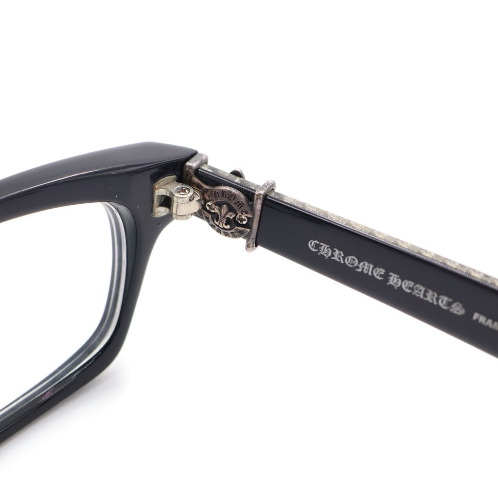 CHROME HEARTS(クロムハーツ) SPLAT-A BSフレアテンプル アイウェア サングラス メガネ ブラック/シルバー 55□17-143