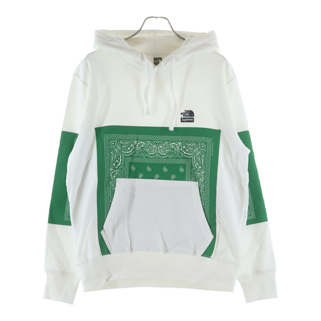 SUPREME(シュプリーム) 22SS Bandana Hooded Sweatshirt バンダナ プルオーバーフーディー ホワイト/グリーン NT02208I