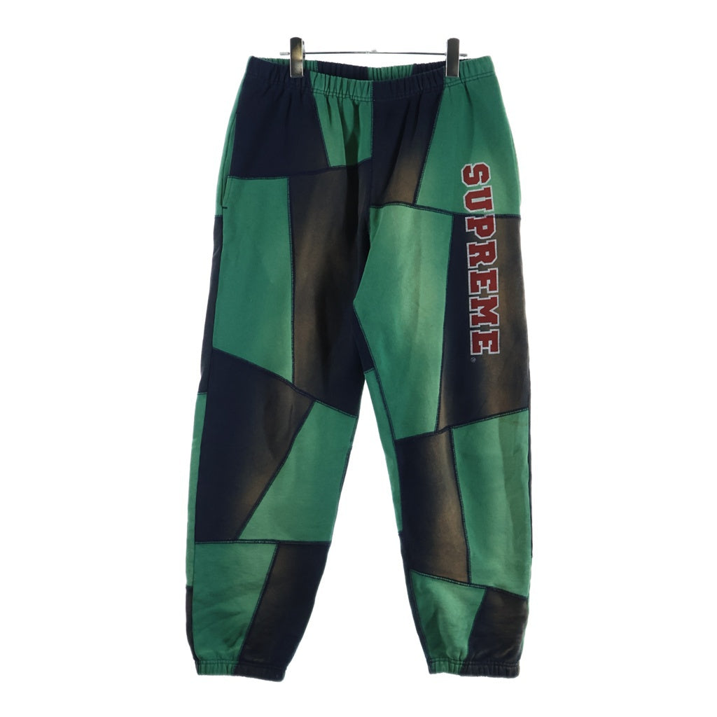 SUPREME(シュプリーム) 20AW Patchwork Sweatpants パッチワーク サンフェード加工スウェットパンツ ネイビー/グリーン