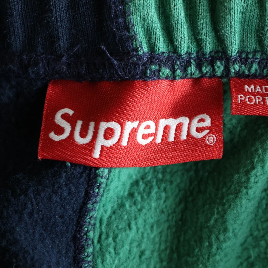 SUPREME(シュプリーム) 20AW Patchwork Sweatpants パッチワーク サンフェード加工スウェットパンツ ネイビー/グリーン