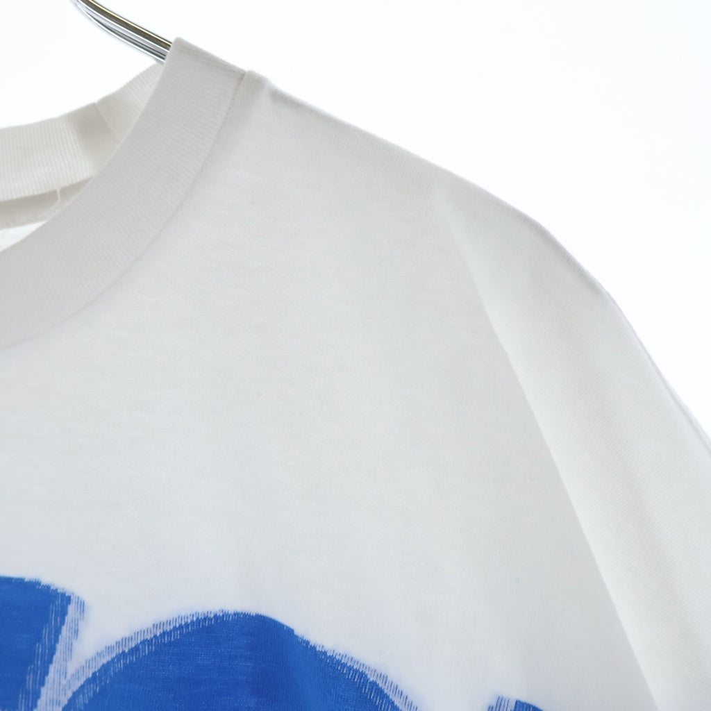 SUPREME(シュプリーム) 22AW INTARSIA S/S ブランドロゴプリント クルーネック半袖Tシャツカットソー ホワイト/ブルー