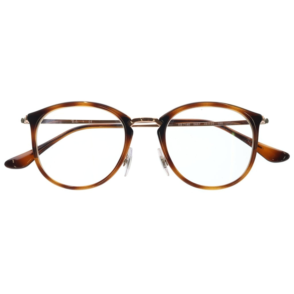 Ray Ban(レイバン) ライトカラー フレーム ボストン アイウェア メガネ 49□20 150 ブラウン RB7140 5687