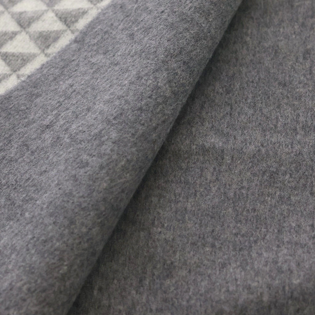 PRADA(プラダ) symbol reversible scarf シンボル リバーシブル スカーフ トライアングルロゴ マフラー ストール グレー