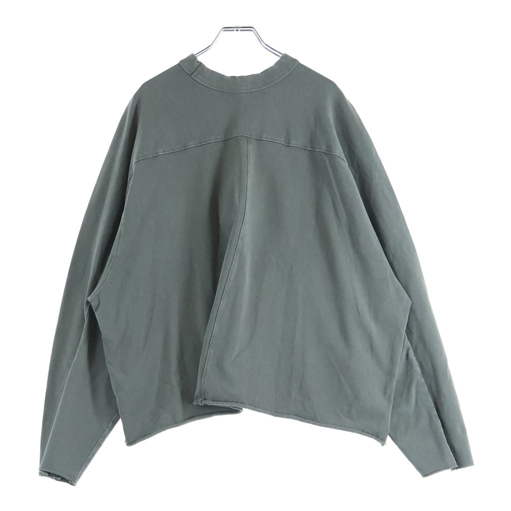entire studios(エンタイア スタジオ) HEAVY LS TEE RHINO ヘビー クルーネック長袖Tシャツカットソー グレー ES2486RHS