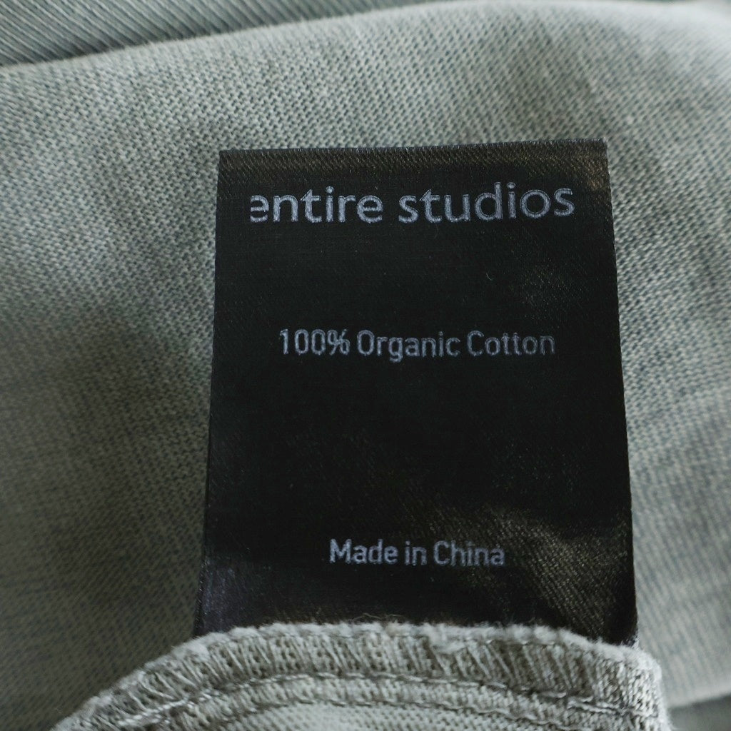entire studios(エンタイア スタジオ) HEAVY LS TEE RHINO ヘビー クルーネック長袖Tシャツカットソー グレー ES2486RHS