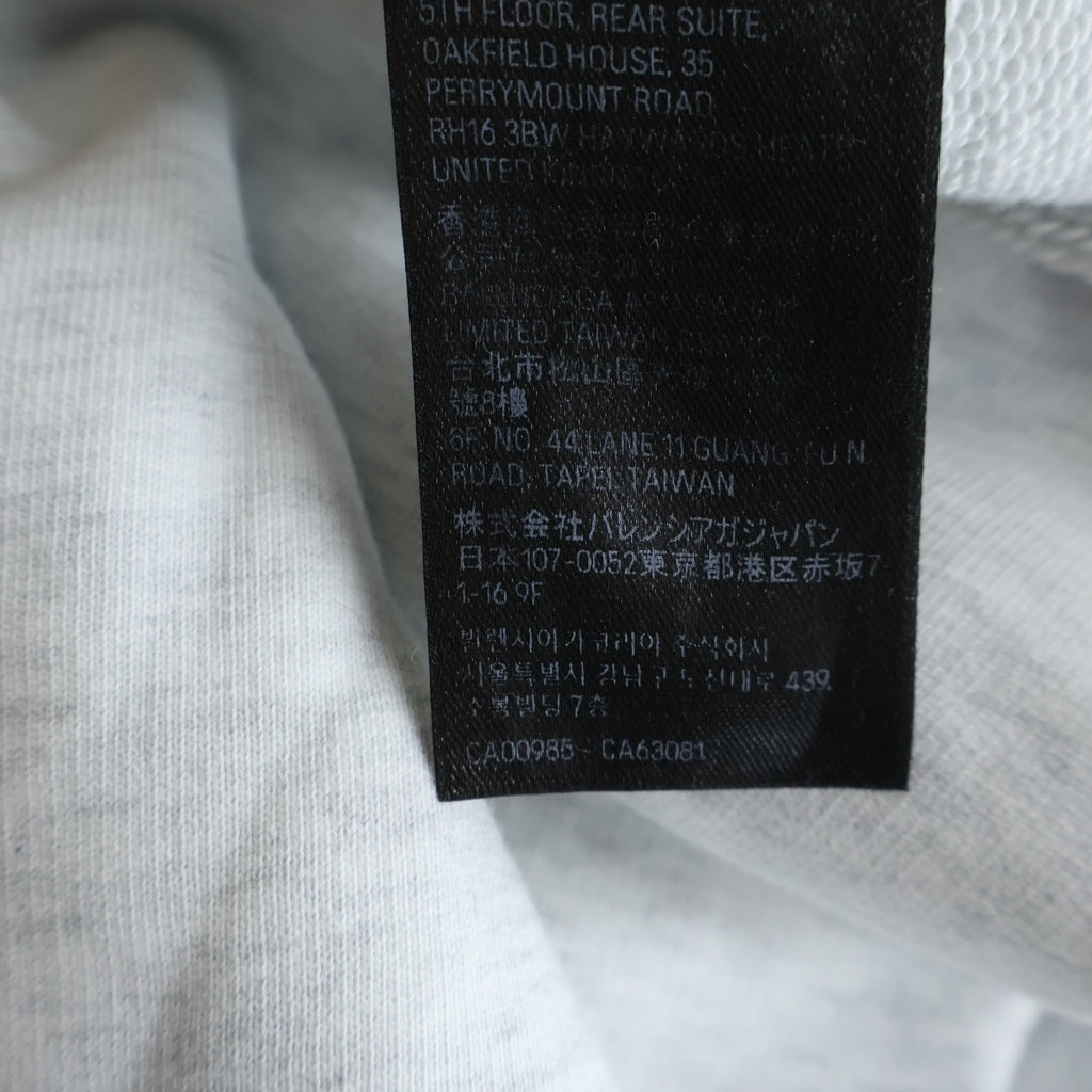 BALENCIAGA(バレンシアガ) 24SS Music Archive Series Connected Zip Up Hoodie ミュージック アーカイブロゴ ダメージ加工 ジップアップパーカー フーディー グレー 744457 TQVA6