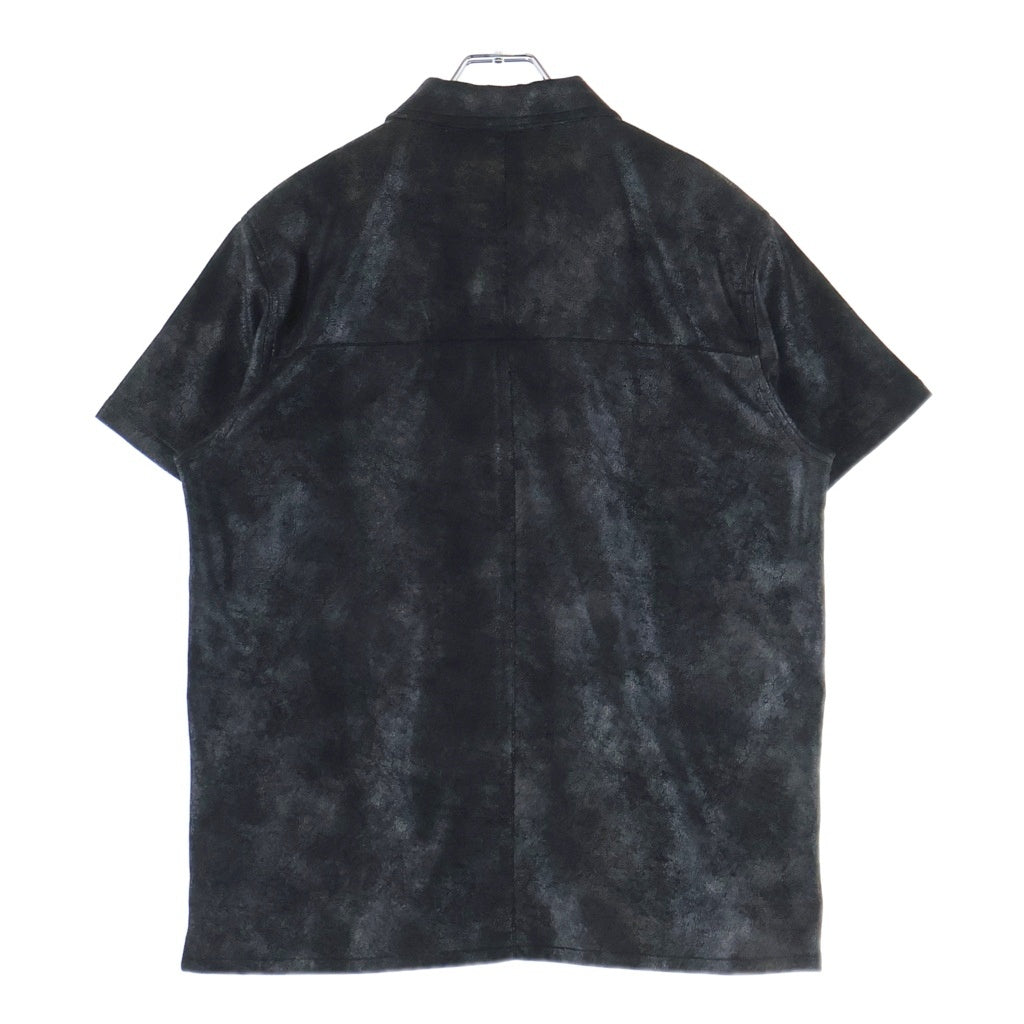 LAST NEST(ラスト ネスト) One Point Logo S/S Shirt ワンポイントロゴ刺繍 半袖シャツ ブラック
