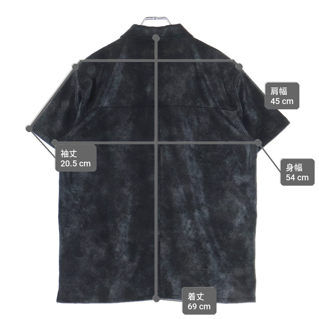 LAST NEST(ラスト ネスト) One Point Logo S/S Shirt ワンポイントロゴ刺繍 半袖シャツ ブラック