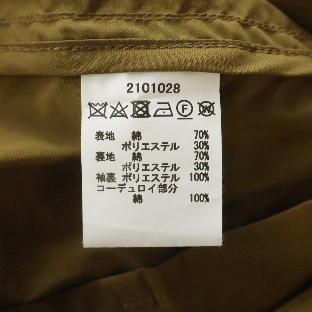 Barbour(バブアー) NON OILED BEDALE SL 2LAYER コーデュロイ切替ナイロンジャケット ブラウン