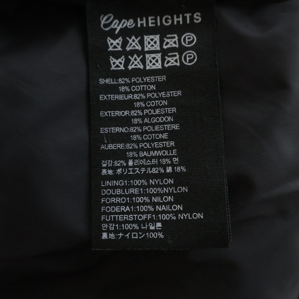 Cape Heights(ケイプハイツ) フロントロゴワッペン フーデッドダウンジャケット オレンジ